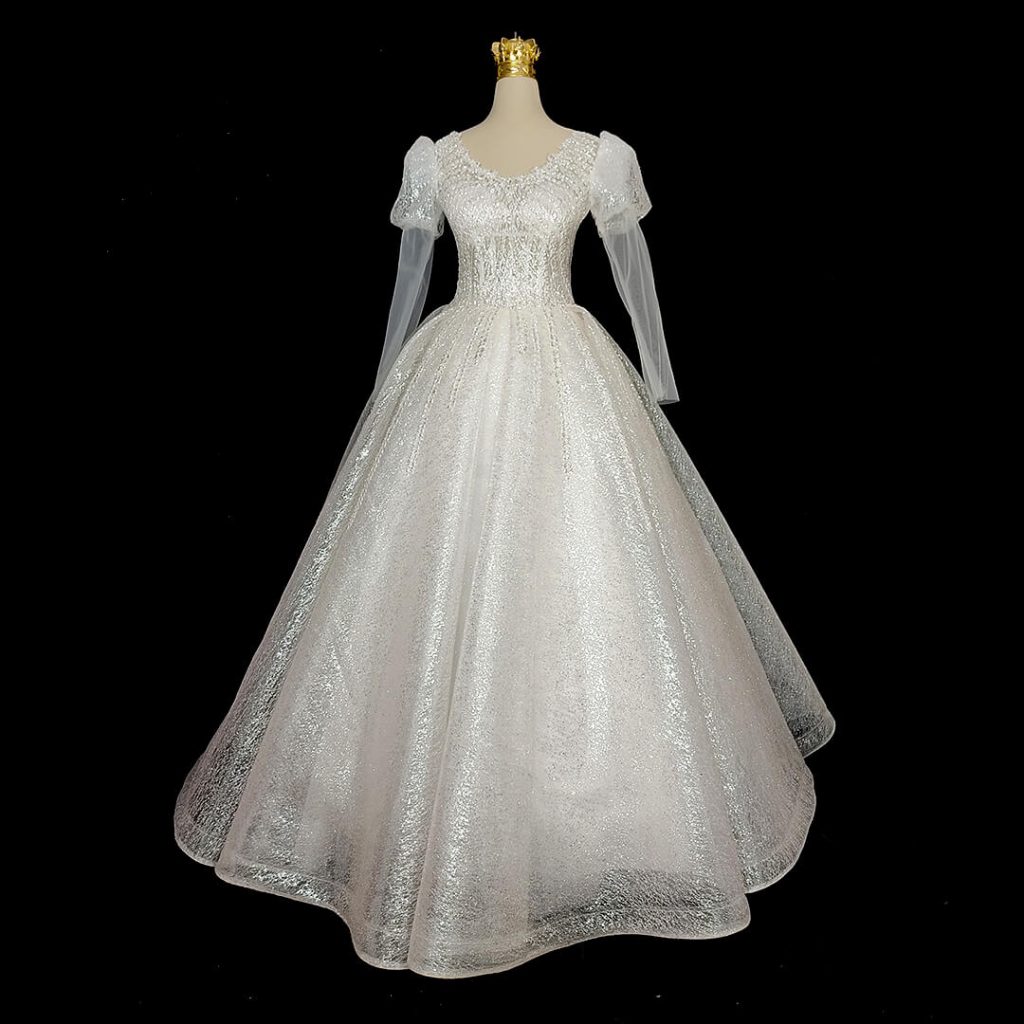 لباس عروس استین پف